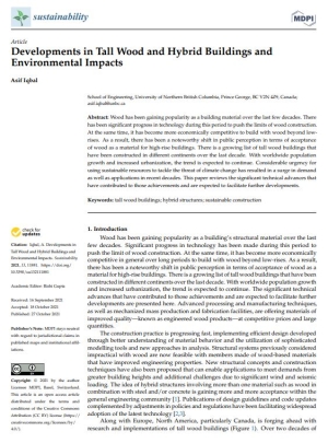 Developments in Tall Wood and Hybrid Buildings and Environmental Impacts