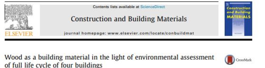 Wood as a building material in the light of environmental assessment of full life cycle of four buildings.