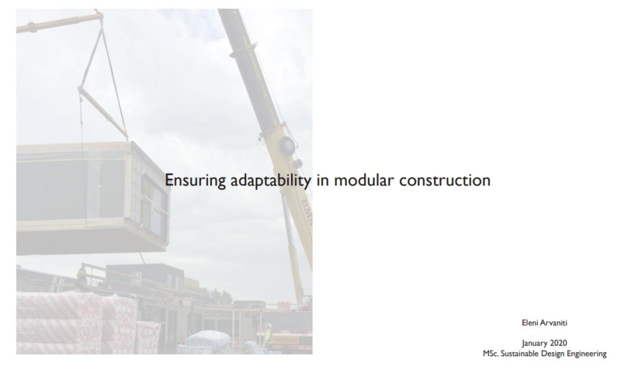 Ensuring adaptability in modular construction